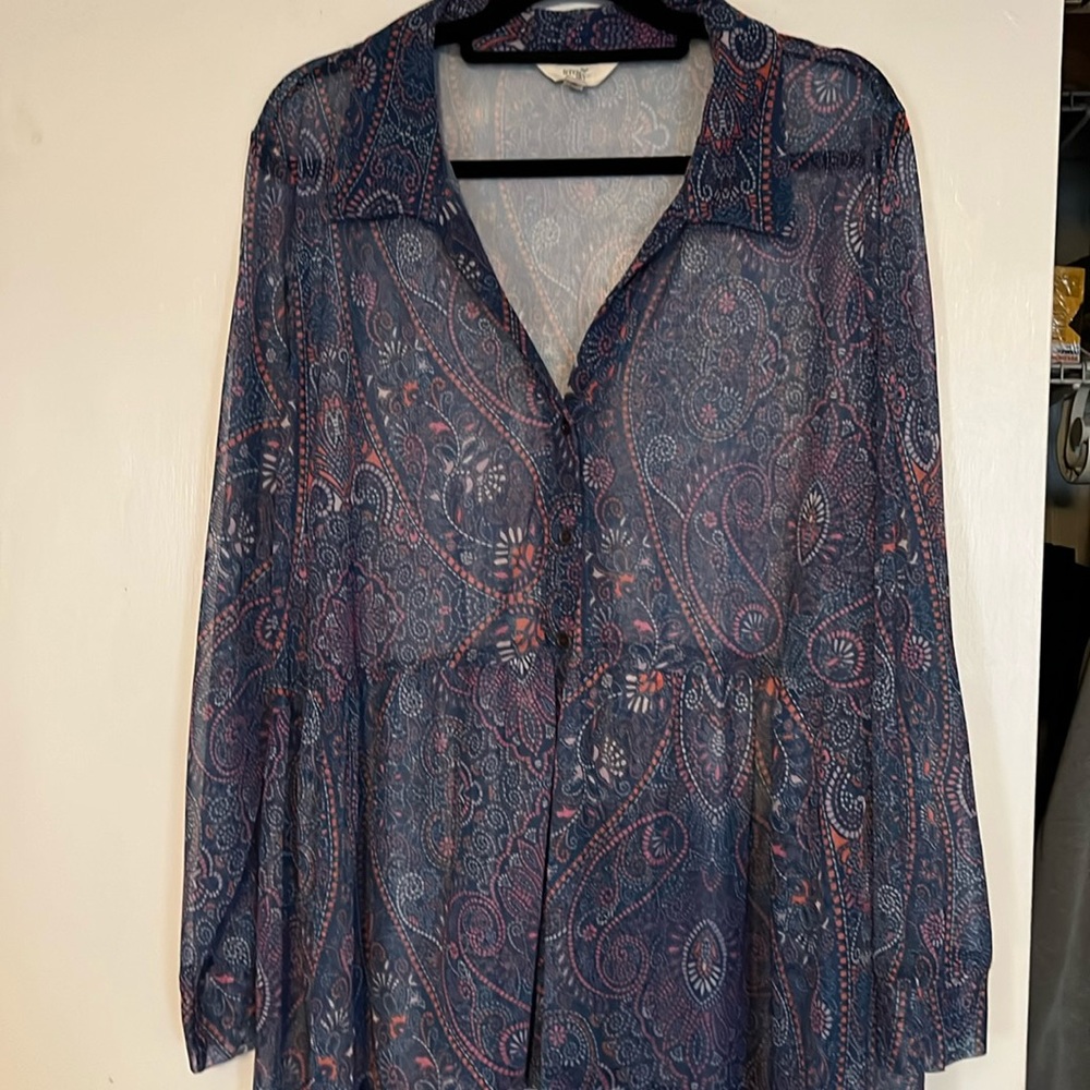 3X 24/26 Terra &Sky blouse. Like new